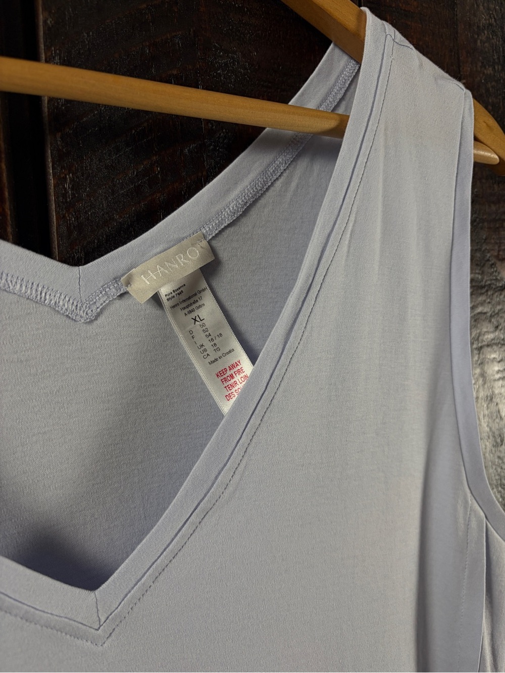 HANRO Pure Essence Cotton Tank Nightgown XL - Picture 6 of 9